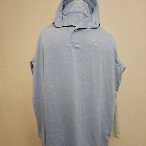 Rhoback Mens Performance Short Sleeve Polo Medium Blue